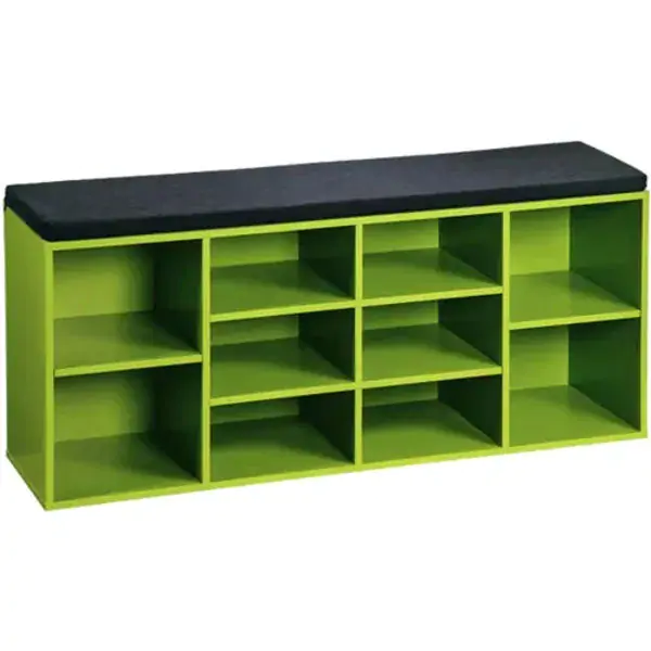 Kesper KSP15982 drveni cipelarnik zeleni sa jastukom za sedenje 103,5x48x29,5cm