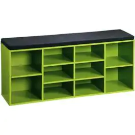 Kesper KSP15982 drveni cipelarnik zeleni sa jastukom za sedenje 103,5x48x29,5cm