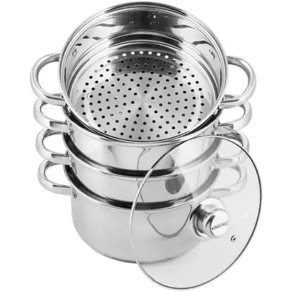 KINGHOFF KH3320 SET ŠERPI 5/1 ZA KUVANJE NA PARI 5L 24CM