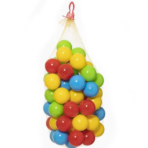 Set plastičnih loptica od 6,5 cm, 60 kom lopti u mreži