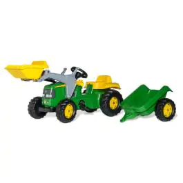 Traktor za decu J.D. Rollykid sa kašikom i prikolicom