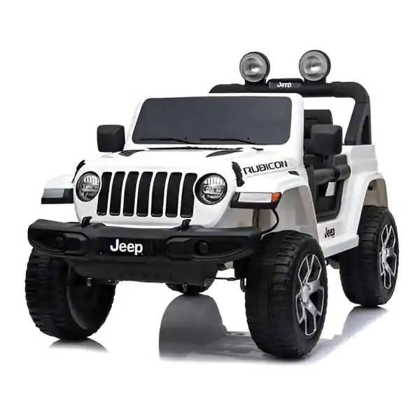 Dečiji džip na akumulator 12V JEEP RUBICON licenciran beli dvosed - proizvod na akciji