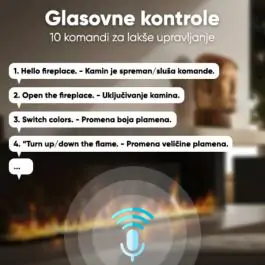 Električni kamin sa vodenom parom, bez grejanja, 1500mm DK-15MC/T