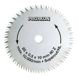 Proxxon list kružne testere Super-Cut 85×0,5×10 mm – 80 zuba za drvo i plastiku