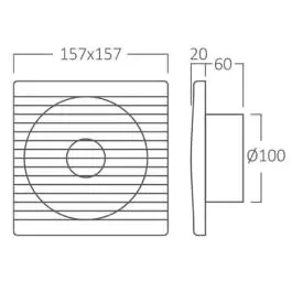 Kupatilski ventilator 100mm BRAYTRON