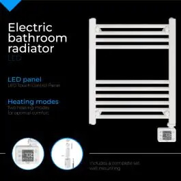 ADLER AD7823 ELEKTRIČNI KUPATILSKI RADIJATOR 9 REBARA SA LED DISPLEJOM IP24