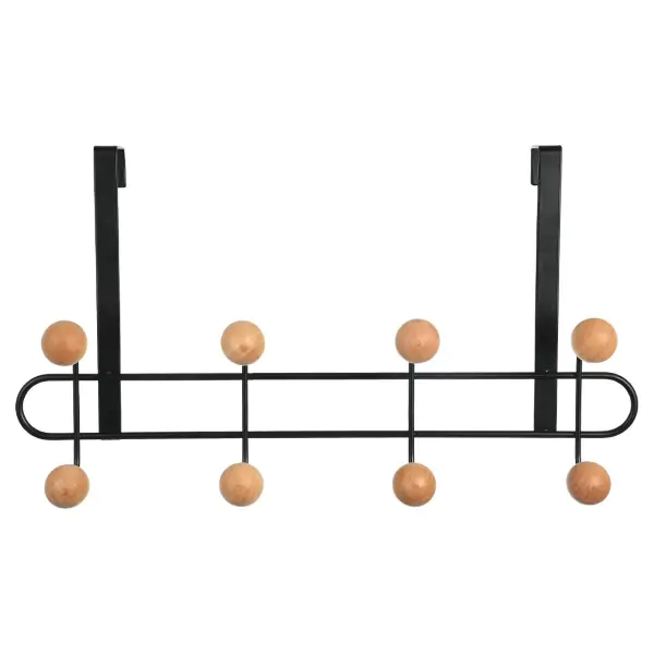 ESTIA ES02-18306 ČIVILUK ZA VRATA SA 8 KUKICA METAL CRNI