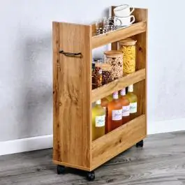 KESPER KSP24859 višenamenska polica sa točkićima 60x22x78 cm drvo