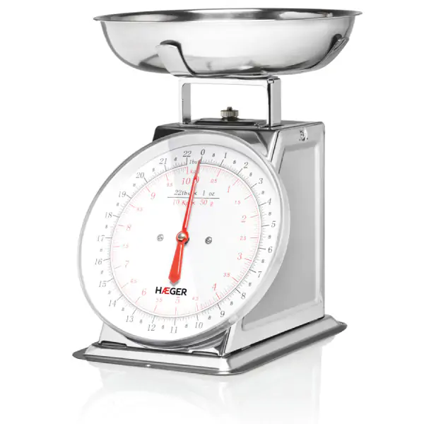 HAEGER KS-10S.014A MEHANIČKA KUHINJSKA VAGA SA POSUDOM 10KG INOX