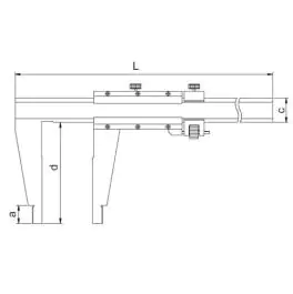 INSIZE Merilo pomično mehaničko sa vijkom i finim podešavanjem 0-300mm