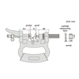 INSIZE Merilo za brzo merenje sa osloncem (pasometar)