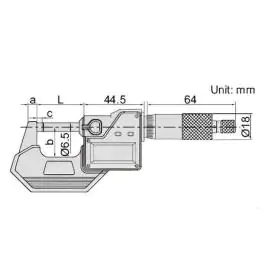 INSIZE Mikrometar digitalni 0-25mm 3108-25A