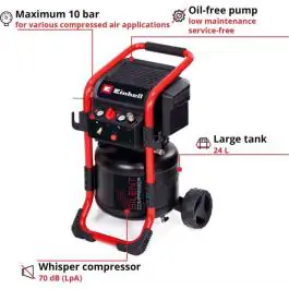 Einhell TE-AC 240/24 Silent tihi kompresor 24 l, 10 bar, 1500 W