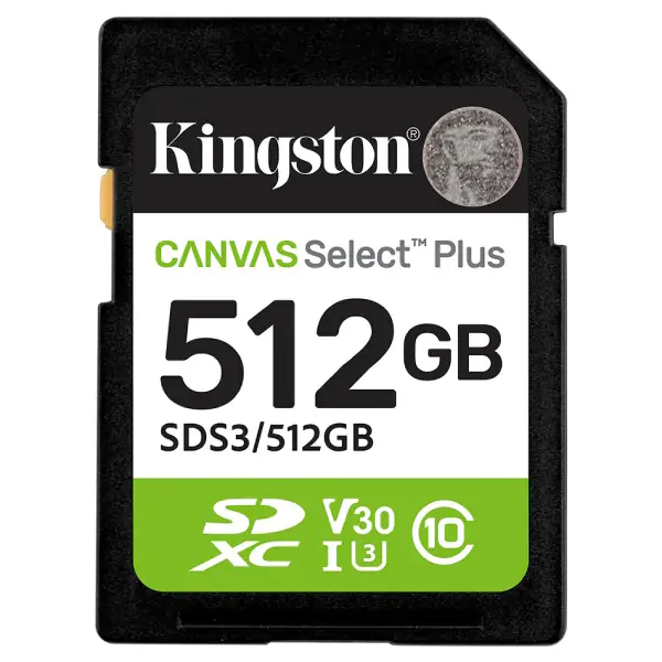 SD mem.kart.512GB Kingston Canvas SelectPlus gen 3