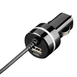 Auto punjac Micro USB + USB port, 2100 mAh, crni