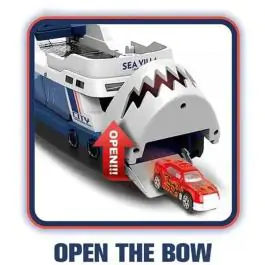 Dečja igračka Brod sa automobilom, helikopterom i ajkulom