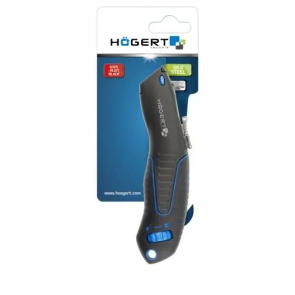 Nož sa trapezoidnim sečivom, aluminijum, sečivo od čelika SK4 HT4C625 Hogert