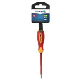 Izolovani ravni odvijač 4 &times; 100 mm, 1000 V, S2 čelik HT1S904 Hogert
