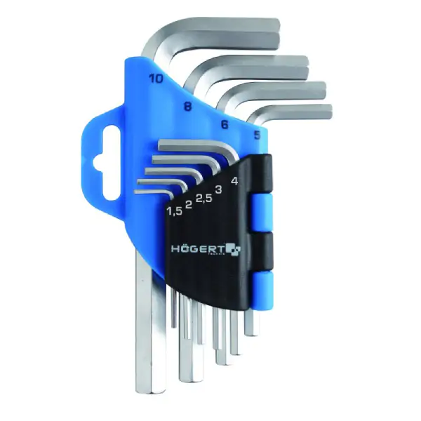 Set od 9 imbus ključeva, CrV čelik HT1W802 Hogert