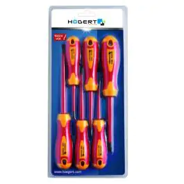 Set izolovanih odvijača 1000 V, S2 čelik HT1S996 Hogert