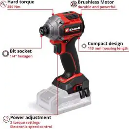 Einhell PROFESSIONAL TP-CI 18/250-C Li BL akumulatorski udarni odvijač 18 V – Solo