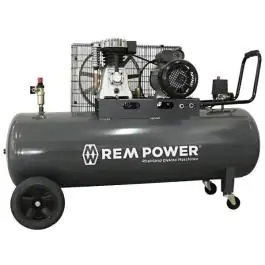 REM POWER klipni kompresor E501/9/200 – 3 kW, 200 L, sa točkovima
