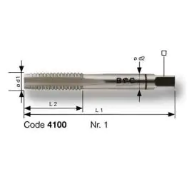 Ručna ureznica 3kom DIN 352 HSS G M8x1.25 Bohrcraft
