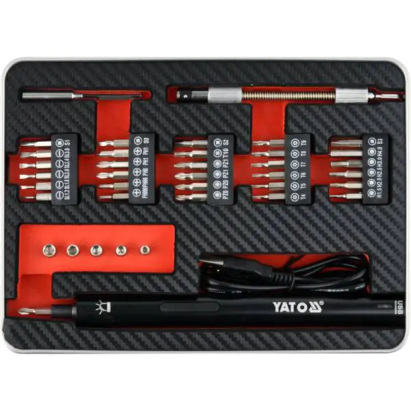 YATO precizna stanpa šafilica 3,6 VOLTI-39 delova YT27930