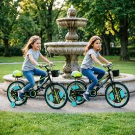 Dečiji bicikl sa pomoćnim točkovima ”Crosser” crno-zelena 724-20”