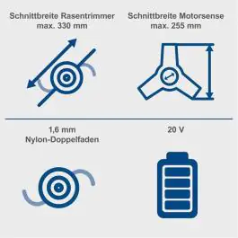 Scheppach akumulatorski trimer BC-BCH330/20-X – Set L, 20V