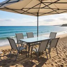 Baštenski set sto sa 6 stolica Sardinija