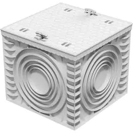 Poklopac za šaht PVC kockasti sivi sa kutijom 70 x 70 cm LuxWares