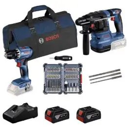 Bosch akumulatorski set GBH 18V-22 + GSR 18V-45 sa 2x5,0Ah akumulatora, punjačem, priborom i torbom 0615V0003D