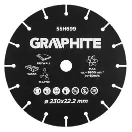 Rezni disk 230 mm za metal i plastiku &ndash; GRAPHITE 55H699