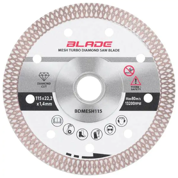 Dijamantski disk za sečenje tvrde keramike (Turbo) 115mm BLADE BDMESH115