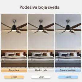 PROSTO plafonski ventilator sa LED svetlom 167cm CFB6623L-6/50