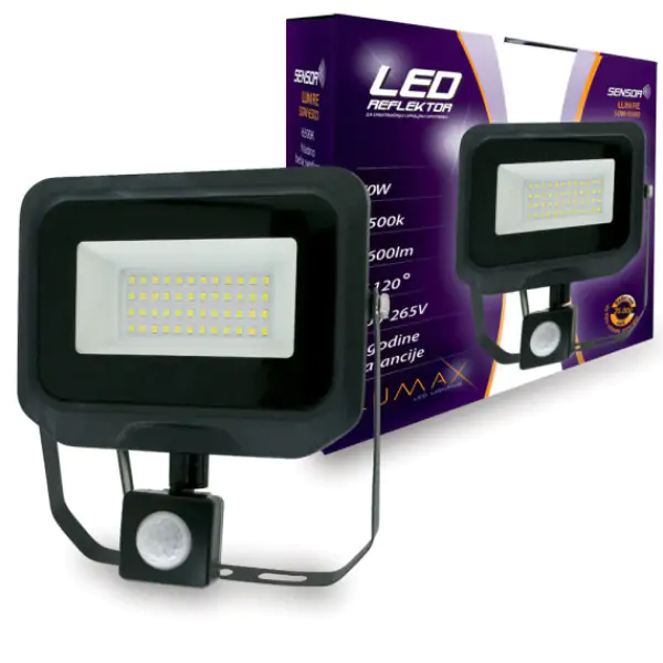 Led reflektor LUMRE-50W 6500 senzor 914OM