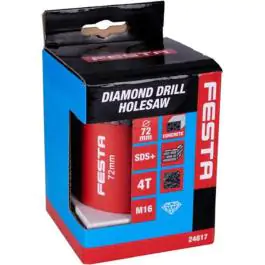 Festa dijamantska kruna 72 mm sa SDS Plus prihvatom za beton i armirani beton