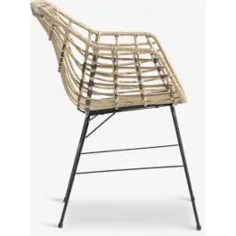 HOBRO D70 baštenski sto + 2 ILDERHUSE baštenske stolice natur S372786