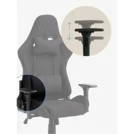 Gejmerska stolica NIBE crna tkanina/crna 3690438