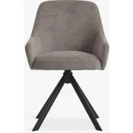 Trpezarijska stolica ROSTRUP rotirajuća bež tkanina/crna 3670360