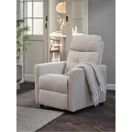 Podesiva fotelja VEJLBY svetao pesak tkanina 3630068