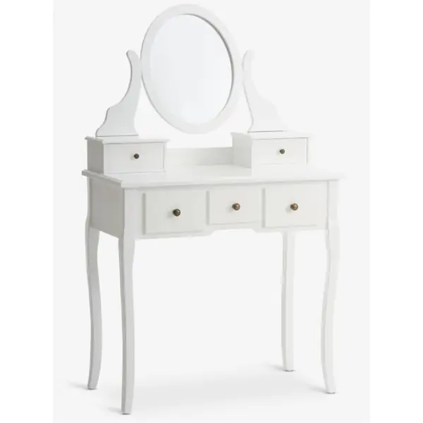 Toaletni stočić MALLING sa ogledalom 5 fioka bela 3690169