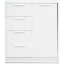 Komoda 4 fioke 1 vrata JENSLEV kombinovana bela 3601401