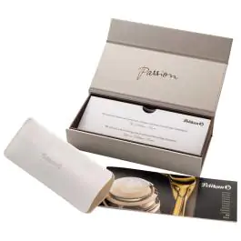 Olovka hemijska Souveran K600+kožna bela futrola+poklon kutija G30 Pelikan 928713 crveno-crna