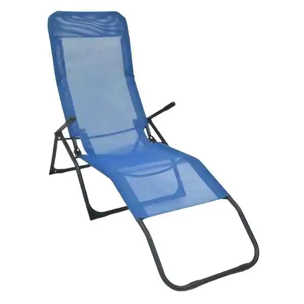 Sklopiva ležaljka za plažu i baštu 136 x 58 x 94 cm plava - proizvod na akciji