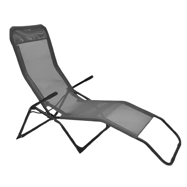 Sklopiva ležaljka za plažu i baštu 136 x 58 x 94 cm tamno siva - proizvod na akciji