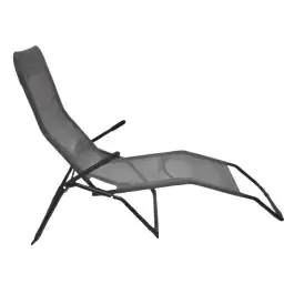 Sklopiva ležaljka za plažu i baštu 136 x 58 x 94 cm tamno siva