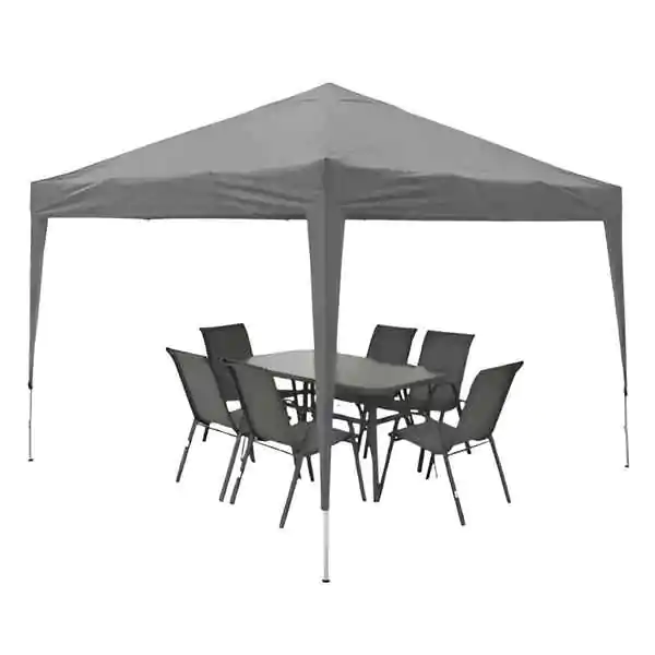 Sklopivi paviljon za dvorišta 3x3m sivi - proizvod na akciji