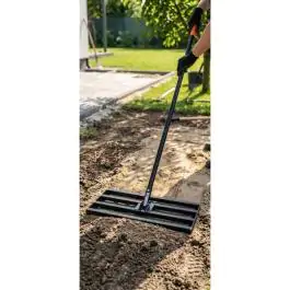 Strend Pro Garden grablje za nivelisanje travnjaka 60 x 40 cm, drška 150 cm